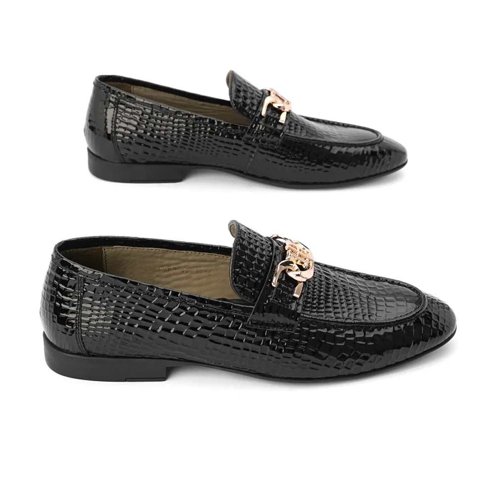 Croc Luxe Black Formal 11008
