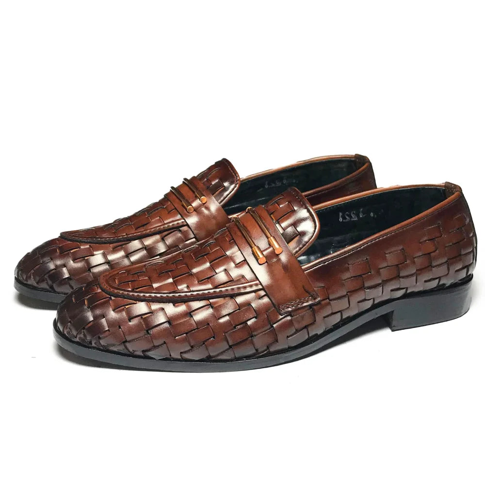 Brown Leather Loafer 11007
